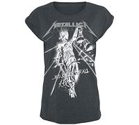 Metallica Raining Light Mujer Camiseta Gris M 60% algodón, 40% poliéster Regular