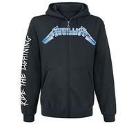 Metallica Ride The Lightning Hombre Capucha con Cremallera Negro 80% algodón, 20% poliéster Regular