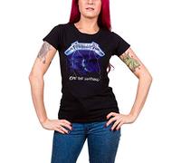 Metallica 'Ride The Lightning Tracks' (Black) Womens Fitted T-Shirt (large)