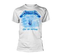 METALLICA - RIDE THE LIGHTNING (WHITE) WHITE T-Shirt, Front & Back Print X-Large