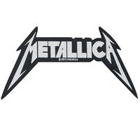Metallica Shaped Logo Unisex Parche negro-blanco, 100% poliéster,