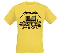 Metallica Simplified Cover (M72) Hombre Camiseta Amarillo Regular