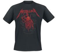 Metallica Camiseta de manga corta Skull Screaming Red 72 Seasons Unisex Black M
