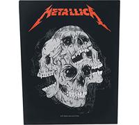 Metallica Skulls Unisex Parche Negro/Rojo/gris 95% Algodón, 5% Poliéster