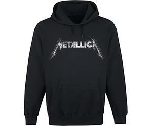Metallica Spiked Logo Hombre Sudadera con Capucha Negro 80% algodón, 20% poliéster Regular