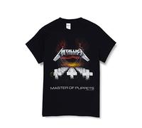 Metallica Master of Puppets Hombre Camiseta Negro S