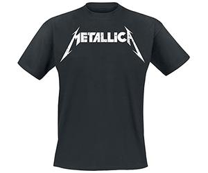 Metallica Textured Logo Hombre Camiseta Negro 4XL 100% algodón Regular