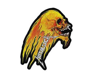 Metallica - Toppa Flaming Skull Cut-Out