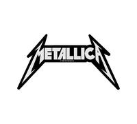 Metallica Shaped Logo Unisex Parche negro-blanco, 100% poliéster,
