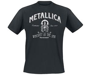 Metallica Whiskey In The Jar Hombre Camiseta Negro 100% algodón Regular