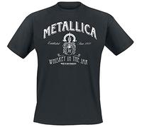 Metallica Whiskey In The Jar Hombre Camiseta Negro 5XL 100% algodón Regular