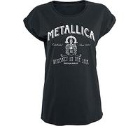 Metallica Whiskey In The Jar Mujer Camiseta Negro L 100% algodón Vorne Bedruckt Ancho