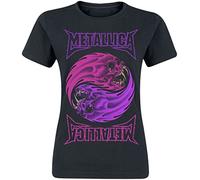 Metallica Yin Yang Mujer Camiseta Negro S 100% algodón Regular