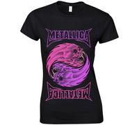 Metallica Yin Yang Mujer Camiseta Negro S 100% algodón Regular