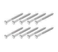 METALLIXITY 10 uds Tirafondos Hexagonales M8x80mm Tornillos Autorroscantes