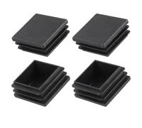 METALLIXITY 4Pcs Tapón Extremo Tubo Cuadrado 40 x 40mm para Muebles Negro