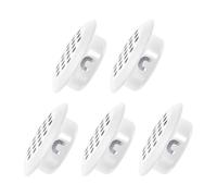 METALLIXITY 5Pzs Rejillas Aire Redondas Ajuste 25mm/0.98" Diá. Blanco | Círculo Acero Inoxidable Rejilla Flujo Aire Cubierta Malla, Para Pared, Para Gabinetes Armarios Cajas Zapatos