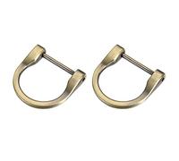 METALLIXITY Herradura D Anillos (29mm) 2uds, Atornillables U Forma Hebillas Grillete - para Auto Llaves Llavero Bolsos Cuero Artesanías, Claro Bronce