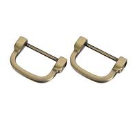 METALLIXITY Herradura D Anillos (30mm) 2uds, Atornillables U Forma Hebillas Grillete - para Auto Llaves Llavero Bolsos Cuero Artesanías, Bronce Tono