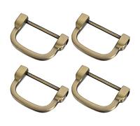 METALLIXITY Herradura D Anillos (30mm) 4uds, Atornillables U Forma Hebillas Grillete - para Auto Llaves Llavero Bolsos Cuero Artesanías, Bronce Tono