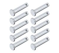 METALLIXITY Horquilla Pasadores (6mm x 20mm) 12uds, Único Agujero Cabeza Plana Carbón Acero Sujetador Pasador - para Metal Dispositivos, Muebles Instalación, Industrial, Bricolaje