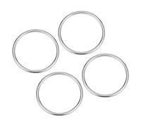 METALLIXITY Metal O Anillo Hebillas (40mm ID 3mm Grosor) 4uds, Soldadas Zinc Aleación Redondo Anillos - para Artesanía Bricolaje Bolsos Cinturones, Plateado Tono