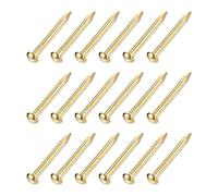 METALLIXITY Pequeños Clavos (2x20mm) 60uds, Latón Pequeños Herraje Clavos - para Casa Carpintería, Latón Tono