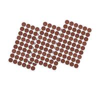 METALLIXITY Tornillo Agujero Cubierta Pegatinas (21 mm Diám.) 162 Uds En 3 Hoja, PVC Estante Peg Sellado Tapas Impermeables - para Armario Muebles, Marrón Oscuro con Grano Madera