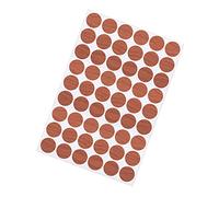 METALLIXITY Tornillo Agujero Cubierta Pegatinas (21 mm Diám.) 54 Uds En 1 Hoja, PVC Estante Peg Sellado Tapas Impermeables - para Armario Muebles, Marrón Claro con Grano Madera