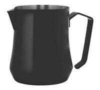 Metallurgica Motta - Jarra de espuma para leche (acero inoxidable, 17 onzas), color negro