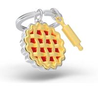 METALMORPHOSE - Llavero chef pastelería - Llavero de postre y rollo para pastelería - Tarta en miniatura - Pasión cocina - Regalo para hombre y mujer, dorado, talla única