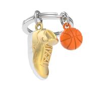 METALMORPHOSE - Llavero de baloncesto - pasión deportiva, regalo para hombre, regalo para mujer, dorado, talla única