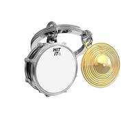 Metalmorphose - Llavero de batería con llavero para instrumentos musicales, regalo original para hombre y mujer, multicolor, talla única