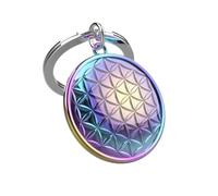 Metalmorphose - Llavero de flor de la vida, regalo para hombre, regalo para mujer, multicolor, talla única