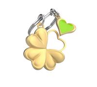 Metalmorphose - Llavero de trébol de cuatro hojas - Llavero de felicidad, trébol - regalo para hombre y mujer, dorado, talla única, Moderno