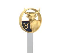 Metalmorphose - Marcapáginas signo del zodiaco Tauro - signo astrológico Tauro - Regalo para hombre, mujer y niño