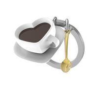 METALMORPHOSE MTM216-01 - Llavero de taza de café y cuchara, Blanco, Marrón, large, Único