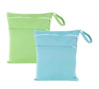 MetalNuts Wetbag Kindergarten - 2 Bolsas Impermeables Reutilizables para Pañales, Ropa Mojada o Natación, con Cremallera y Diseño Infantil (36x30cm)