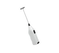 Metaltex 25.92.31 Espumador de Leche eléctrico Manual con batidor en Espiral de acero Inoxidable, Color Blanco