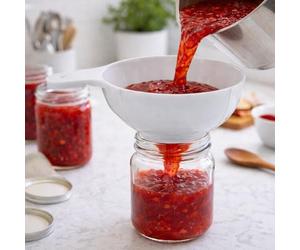 Metaltex 257198000 - Embudo para mermelada, plástico, color blanco