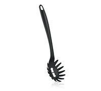 Metaltex, 25x15x5 cm Basic Cuchara de Spaghetti, Nailon, Negro, Multicolor