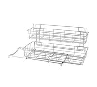 Metaltex 77343 Organizador Deslizante para Productos DE Limpieza 'Limpio' 20x50x28cm, Metal, Neutro, Carton