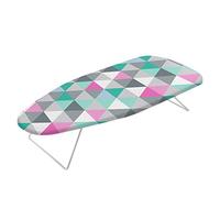 Metaltex ALCOR-Tabla Planchar Sobremesa,Estampado TRIÁNGULOS, 75x34cms