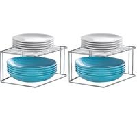 Metaltex Boxe-rinconera 2 Alturas 15x25x25cm, Metal, Gris (Paquete de 2)