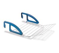 Metaltex Bries-Tendedero con ala Plegable, Revestimiento de epoxi, Color Azul, Metal, Blanco, 6m Trockenlänge