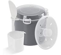 Metaltex Cocedero Arroz y Cereales, Plástico, Negro, 2.2 litros, Multicolor
