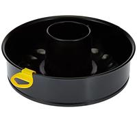 Metaltex DOLCEFORNO - Superior Molde de repostería Desmontable Doble Fondo, Acero, Negro, 24 cm