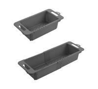 Metaltex Drain Flex - Cesta Extensible para Fregadero 35/52 cm. Color Gris