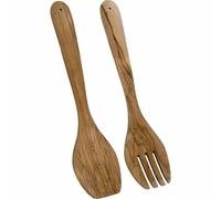 Metaltex Ensalada 30CM de Madera Olivo Ejemplar Único Cuchara Grande