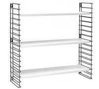 METALTEX ESTANTERIA 3 Pisos 'TOMADO' Negro-Blanco